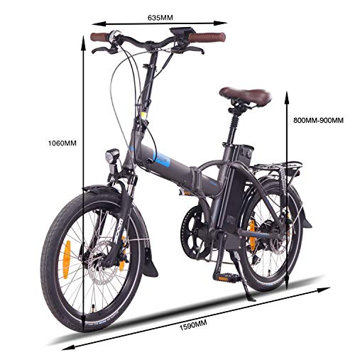 NCM London 20” E-Bike, E-Faltrad, 36V 15Ah 540Wh Anthrazit - 3